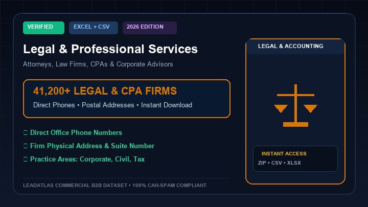 Legal & Professional Services Lead Database
